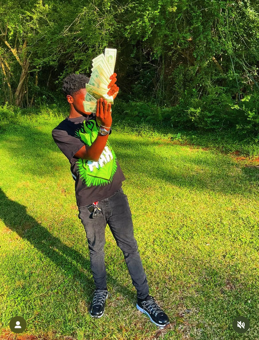 (NEW) Money Over Love GREEN Tee