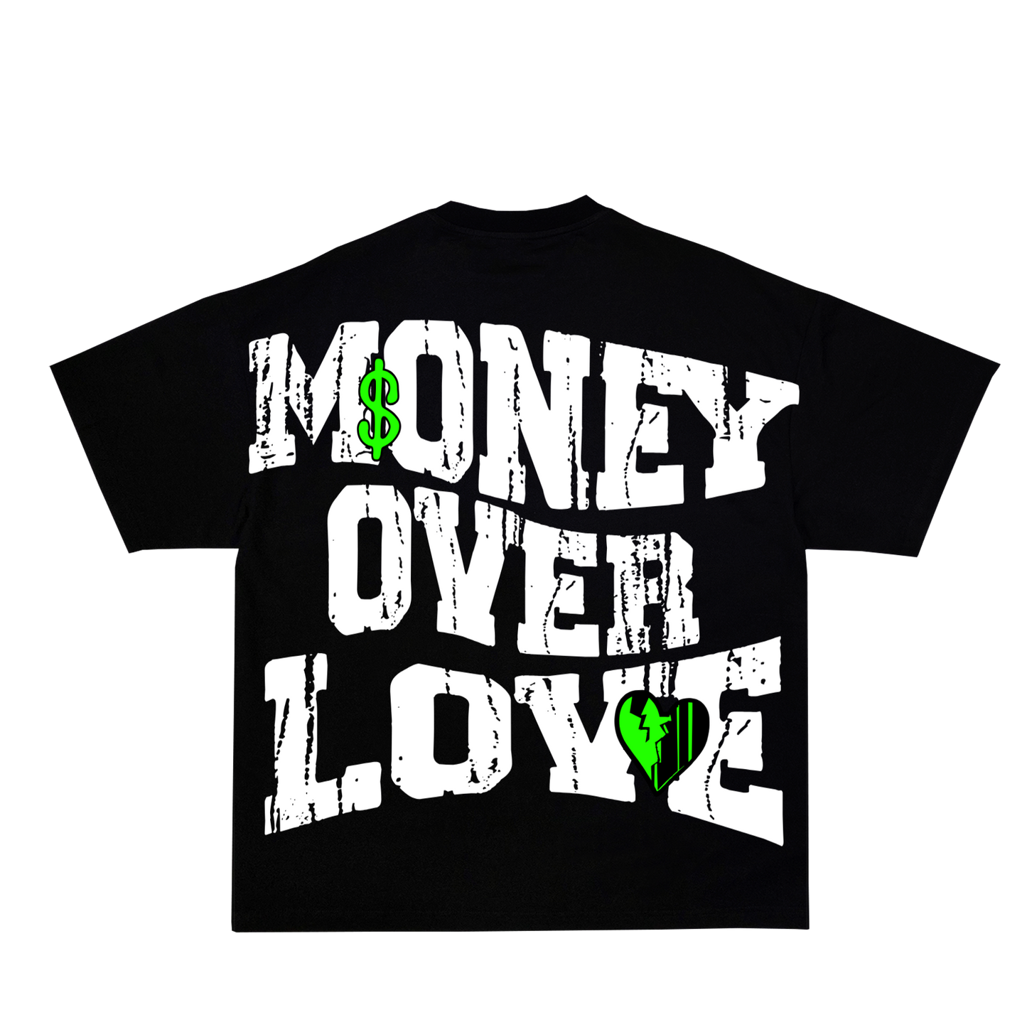 (NEW) Money Over Love GREEN Tee