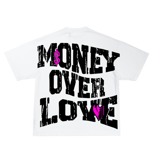 (NEW) Money Over Love PINK Tee