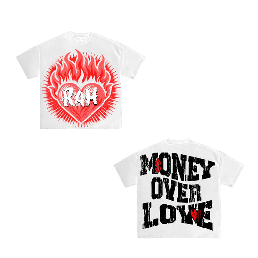 Money Over Love "OG" WHITE N RED