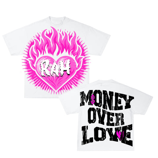 (NEW) Money Over Love PINK Tee